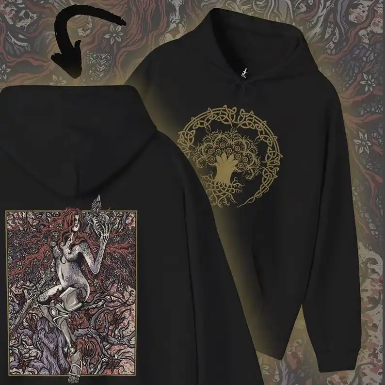 

Drippy Souls Malenia Goddess of Rot Grim Hooded Sweatshirt