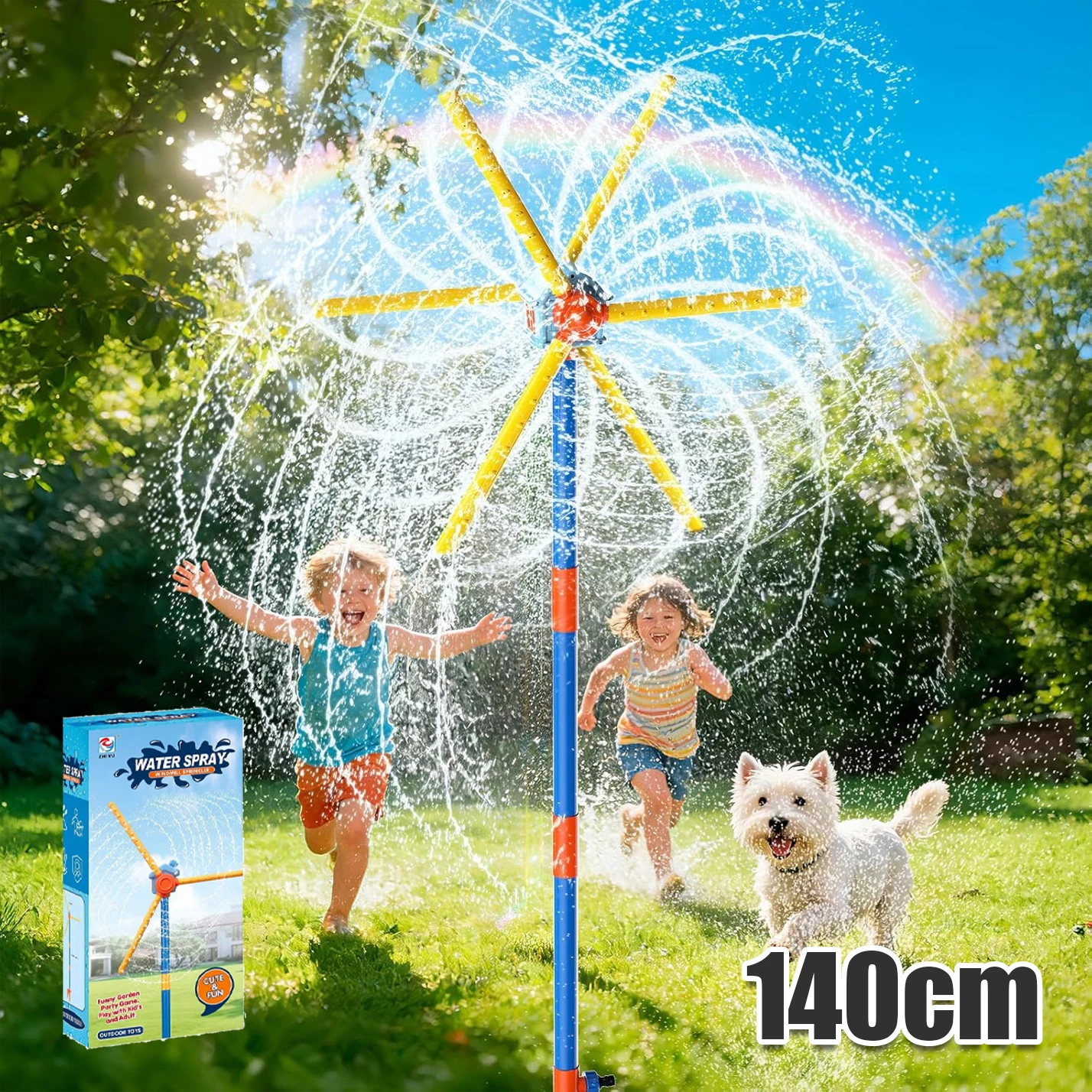 Water Spray Big Windmill Camp Outdoor Kindergarten Playground Water Play Toy Garden Beach Rotating Sprinkler Toy