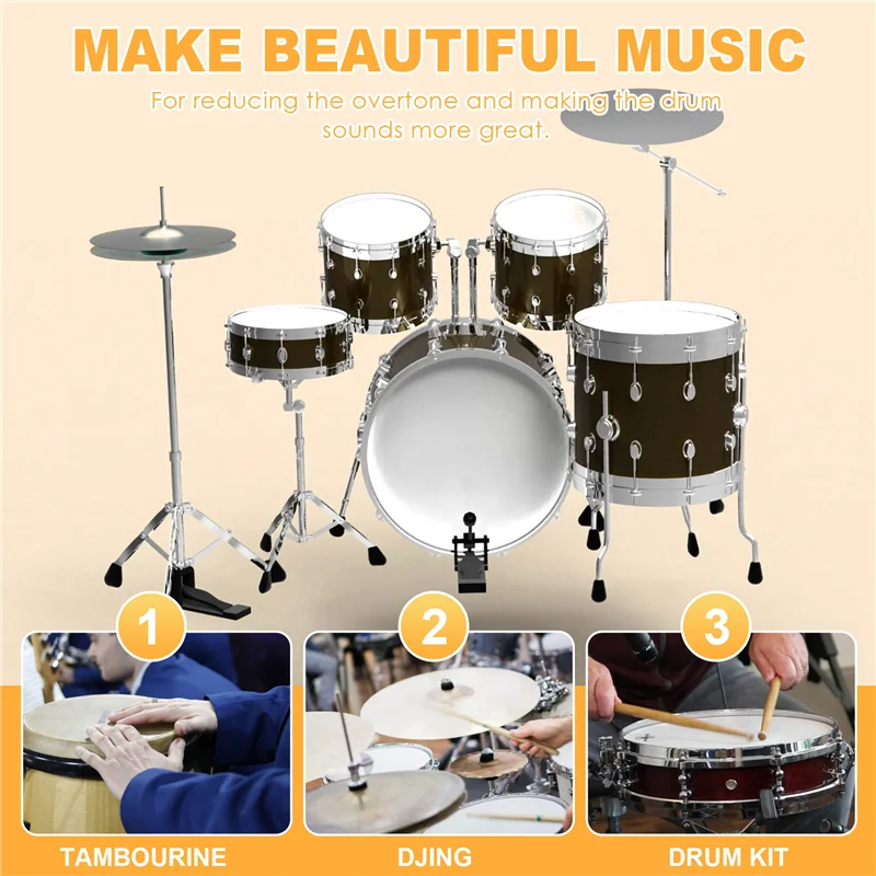 

A99I-Bass Drum Port Insert Enhancement Hole Drum Bottom Microphone Bass Voice Amplifier Kick Booster