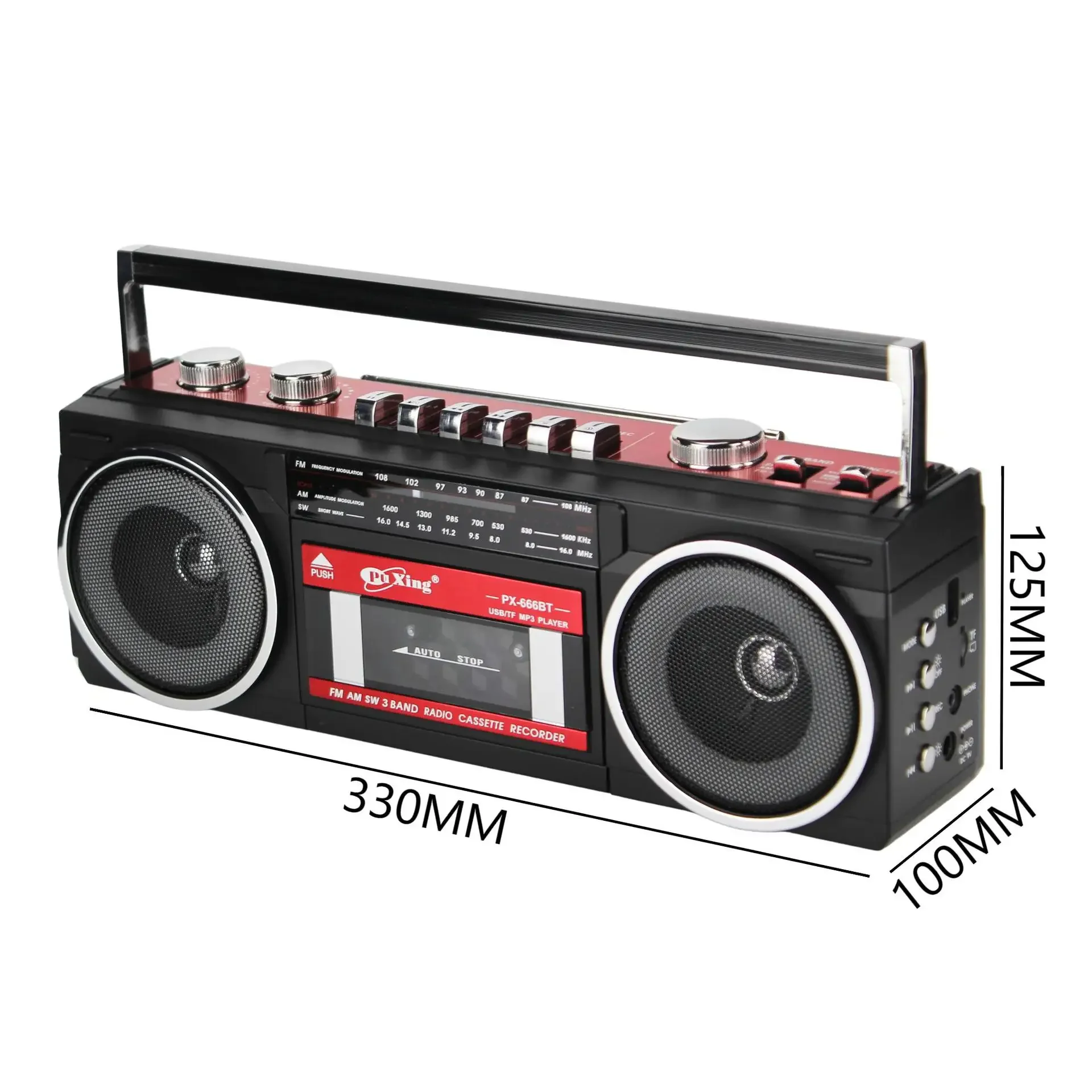 Desktop Retro Cassette Recorder Player With Am Fm Sw Portable Player Wireless Bluetooth Speaker Radio Auto Stop Tape FM Radio