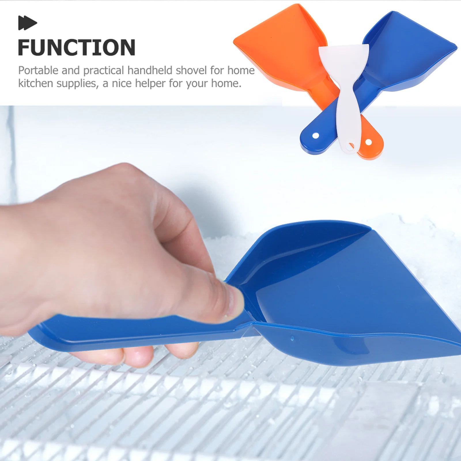 3 Pcs Snow Blower Cleaning Freezer Defrost De- 3pcs Scooper Handheld Scraper Plastic Pp Versatile Flat Removal Spade