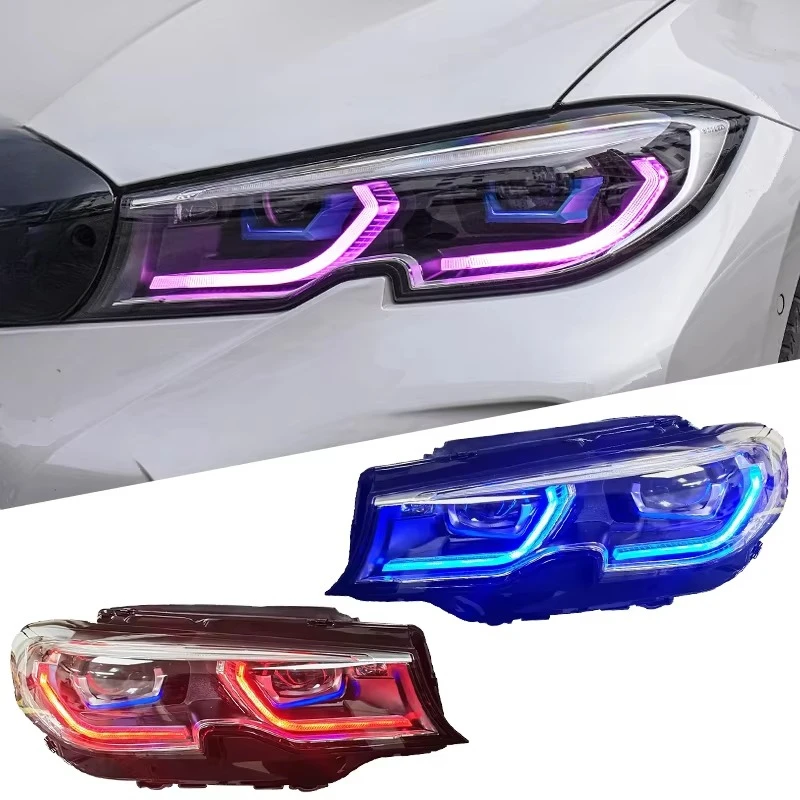 

Для BMW 3 серии 330i G20 G28 Фара 2020-2022 Обновление переднего света AFS Светодиодная RGB фара с модулем светодиодных фар