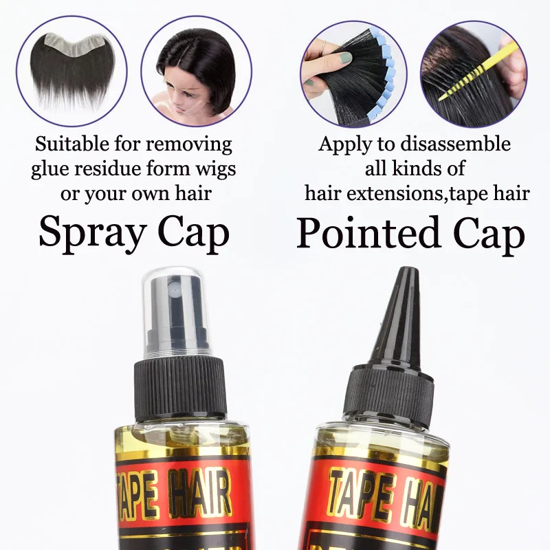 Tape Hair Remover Adhesive Solvent 4Oz Lace Front Wig Glue Remover Spray Hair Bonding Glue Remover Home Salon Use