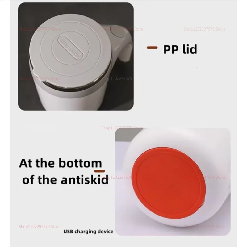 محرك كهربائي محمول 304 الفولاذ المقاوم للصدأ التلقائي كوب مغناطيسي محمول محرك كهربائي قابلة للشحن خلاط حليب القهوة