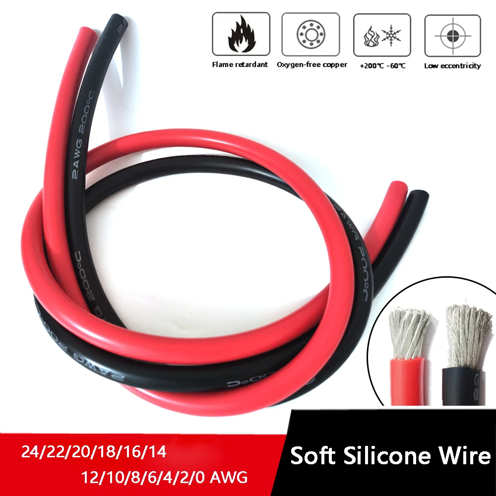 

10 12 14 16 18 20 22 24awg термостойкий супер мягкий силиконовый кабель 0 2 4 6 8awg Оловянная медная проволока для батареи, инвертора, технические характеристики