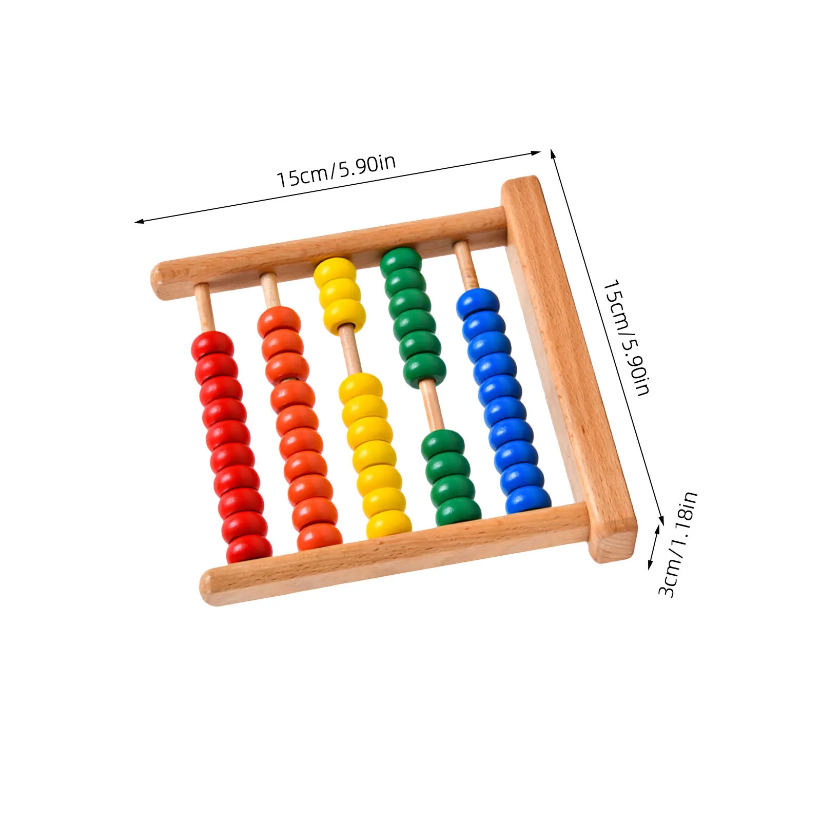 1 قطعة أطفال خشبية المعداد الرياضيات تعلم العد التدريس المعونة حبة الحساب المعداد المبكر أداة تعليمية الأطفال لعبة المعرفية #2