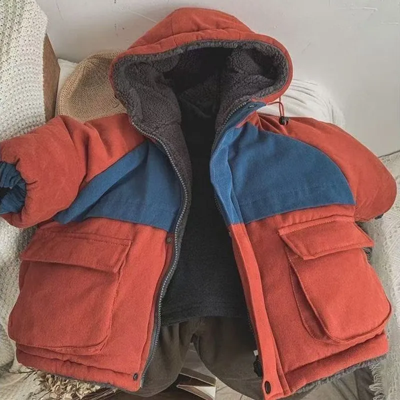 New  Boy  Winter Down Jacket Two-sides Kids Baby  Coats  Children   Autumn  2025-A001