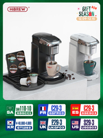 HiBREW Filter Coffee Machine Brewer for K-Cup Capsule& Ground Coffee, Tea Maker Hot Water Dispenser Single Serve Coffee Maker