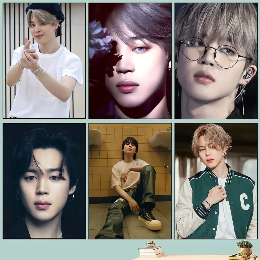 المغني P-Park-JiMin ذاتية اللصق ملصق فني ريترو كرافت ورقة ملصق DIY غرفة بار مقهى ملصقات طلاء جدران