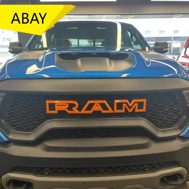 

Для Dodge Ram 2023-2024 ABS передняя задняя эмблема рулевого колеса черный узор из углеродного волокна модифицированная нашивка декоративная рамка