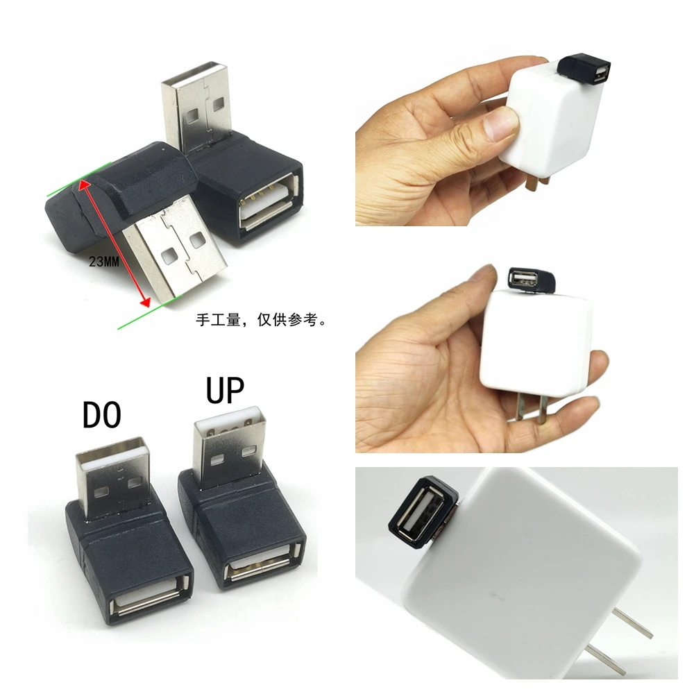 Liens/droit/unten/haut winkel 90 grad USB 2,0 3.0 UN Männlich Weiblich Adaptateur Connecteur für PC Portable haltbarkeit et Stabile L