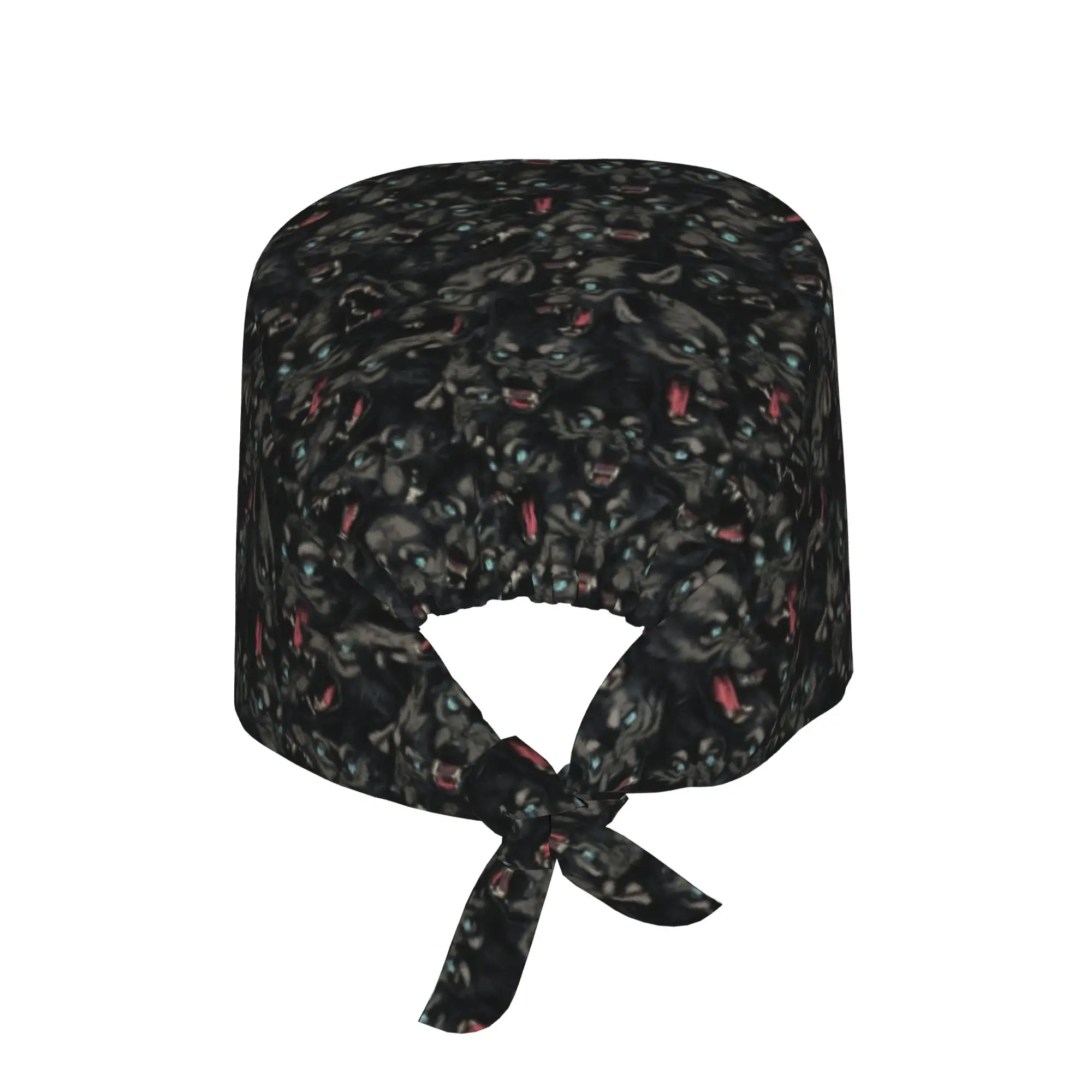 Animal Wolf   Breathable Scrub Hat Surgical Scrub Caps Unisex Nursing Hair Hats  Work Scrubs Hat for Medical Surgical view 2