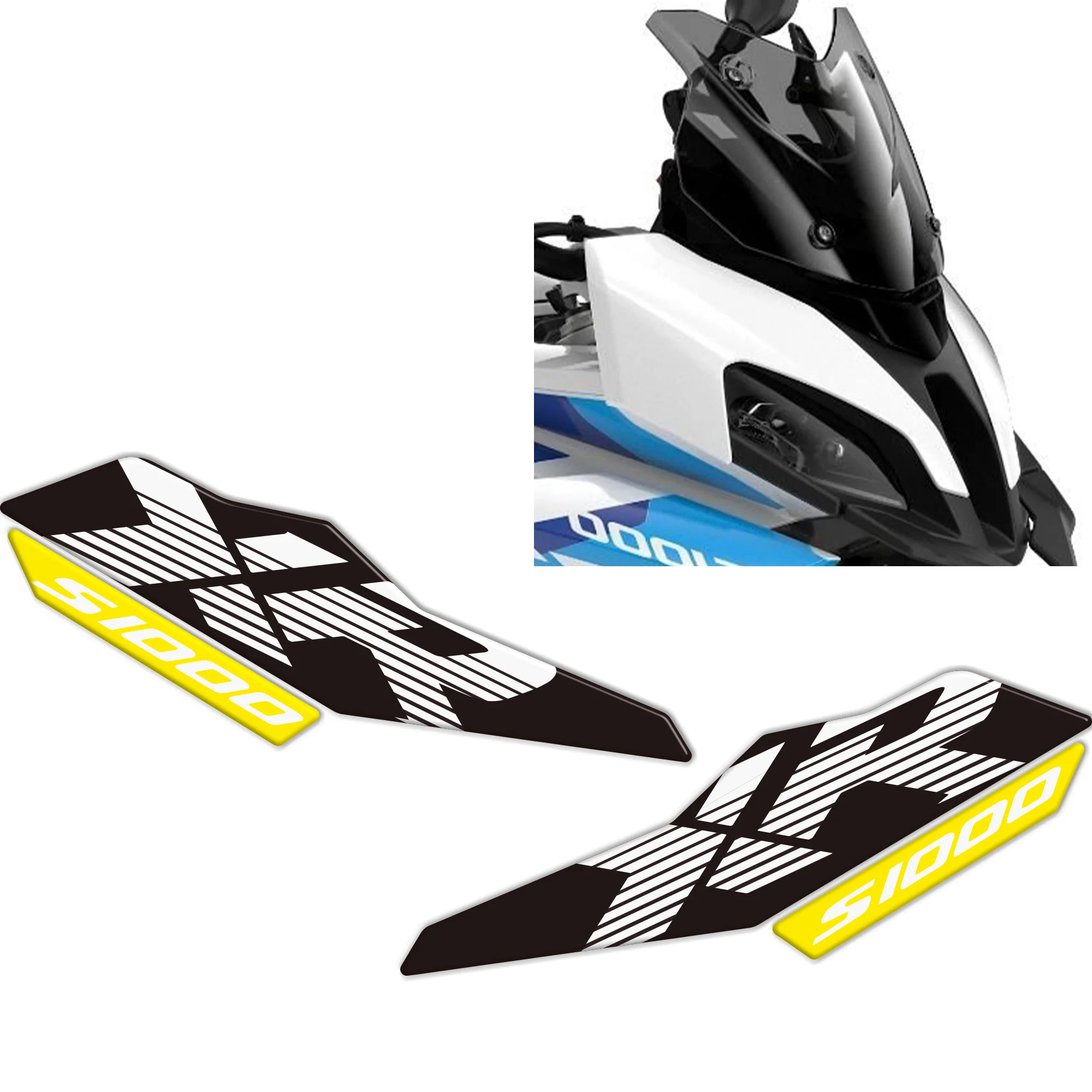 3D Stickers Motorcycle Decorations and Side Tank Protections Compatible with BMW S 1000 XR 2022-2025