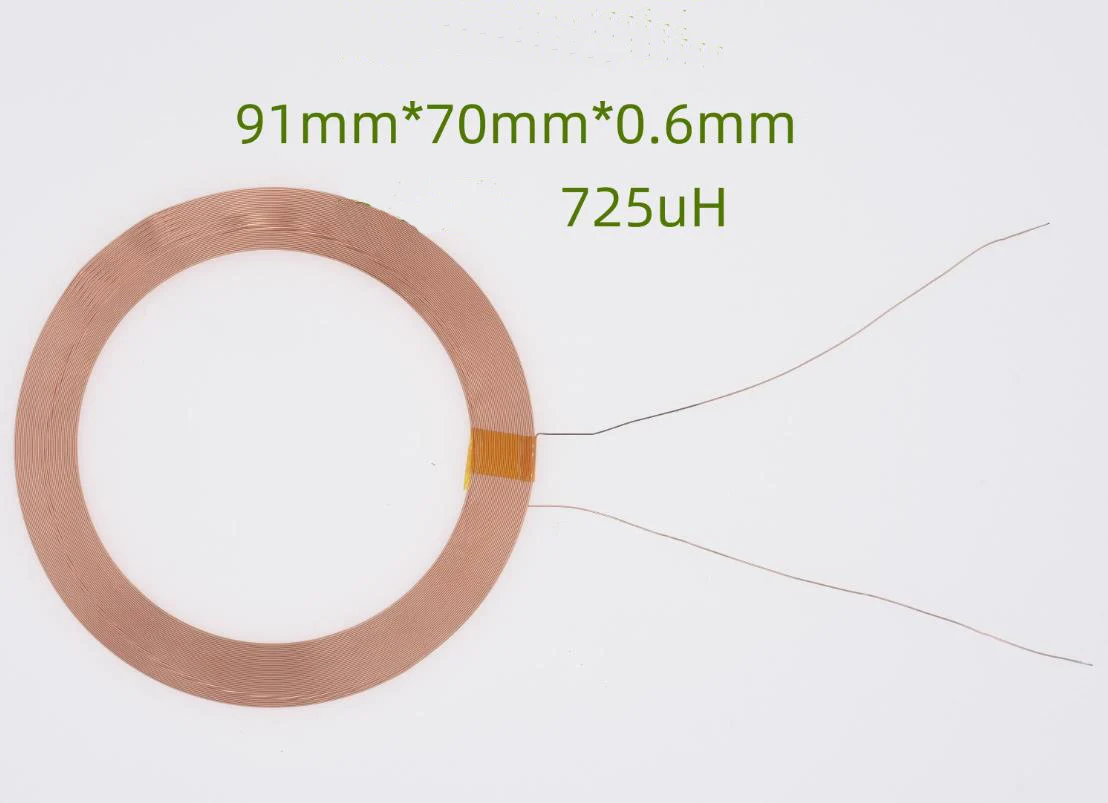 Taidacent 2PCS 725uH Bended Air Coil Copper Inductor Solenoid Inductance Coil Mini Wireless Charging Coil