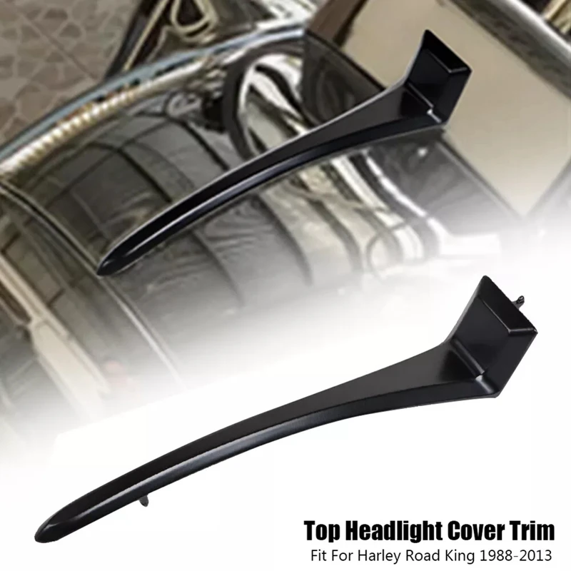 รถจักรยานยนต์ Nacelle Spear Top ไฟหน้า Trim สีดํา 67868-03 สําหรับ Road King รุ่น 1988-2013 FLHR FLHP FLHRC