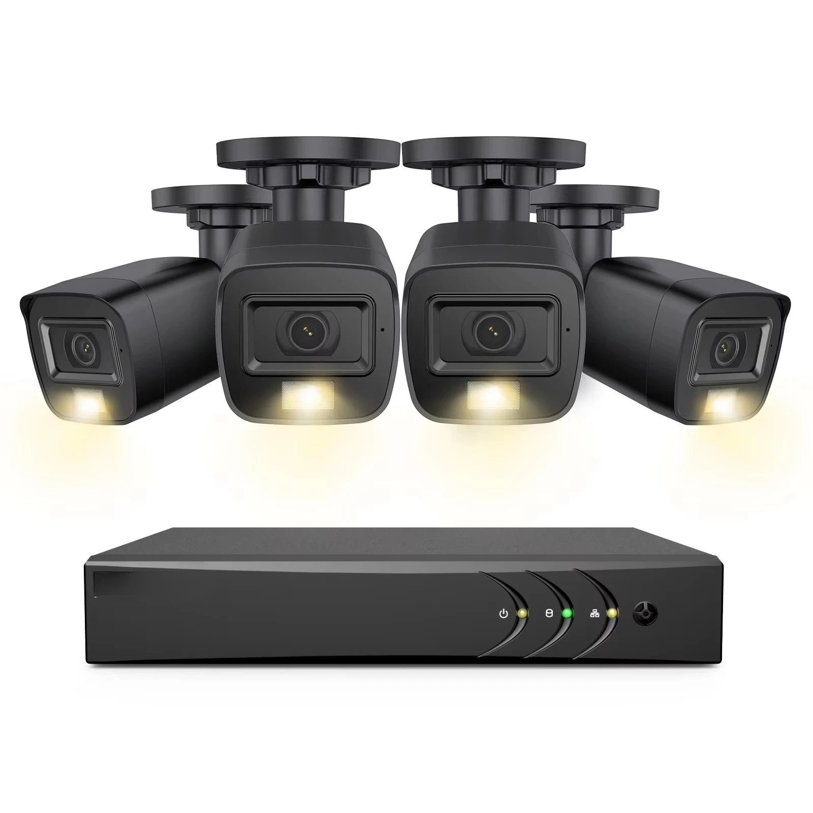 

8-канальная 5-мегапиксельная система видеонаблюдения H.265 + DVR, 4 шт., 3K, 5 МП, умная двойная подсветка с аудио, IP67, аналоговая камера видеонаблюдения TVI