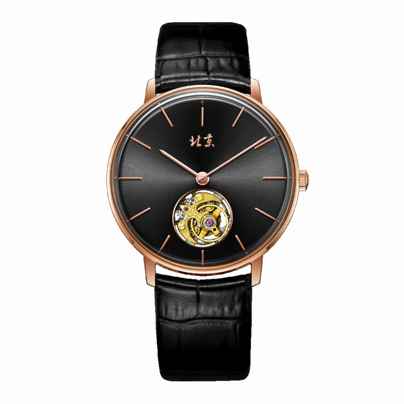 Beijing Watch 60th Anniversary Commemorative Edition 40mm Automatic mechanical watch leather classic simple casual watch man