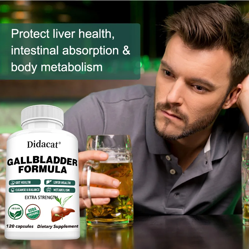 Premium Liver Support Supplement, Cleansing, Gut Health Support, with Choline, Ox Bile, Conjugated Bile Acids, Stone Root