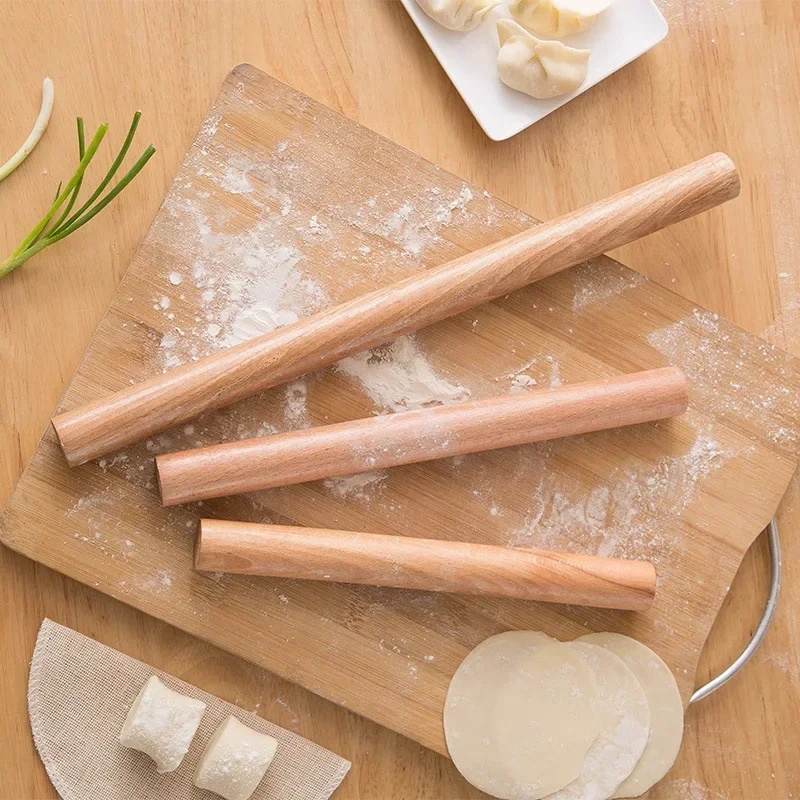 

New Beech Solid Wood Household Dumpling Skin Mini Rolling Pins Pin Stick Dough Baking Tool Gadgets Roller Kitchen