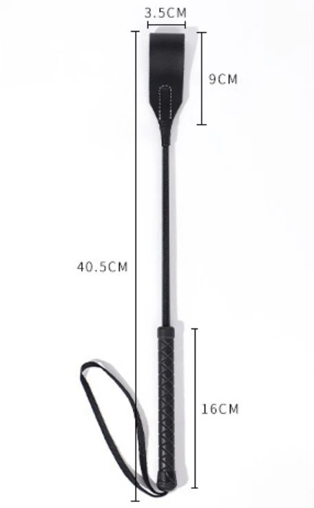 سوط يمزح من الجلد الناعم للبالغين SM Props Horsewhip #2