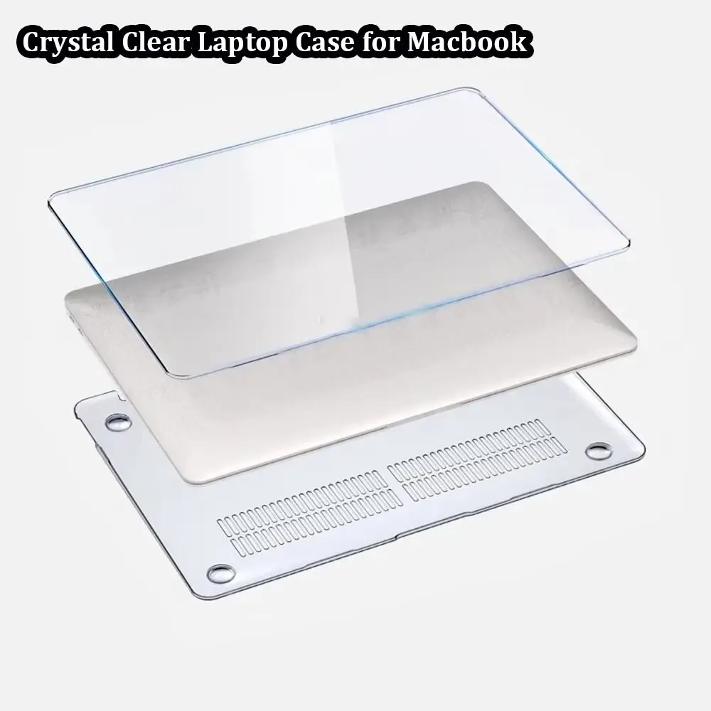 

Crystal Clear Laptop Case Hard Cover Scratch-resistant Laptop Protective Case Shockproof for Macbook Air/Mac Book Pro