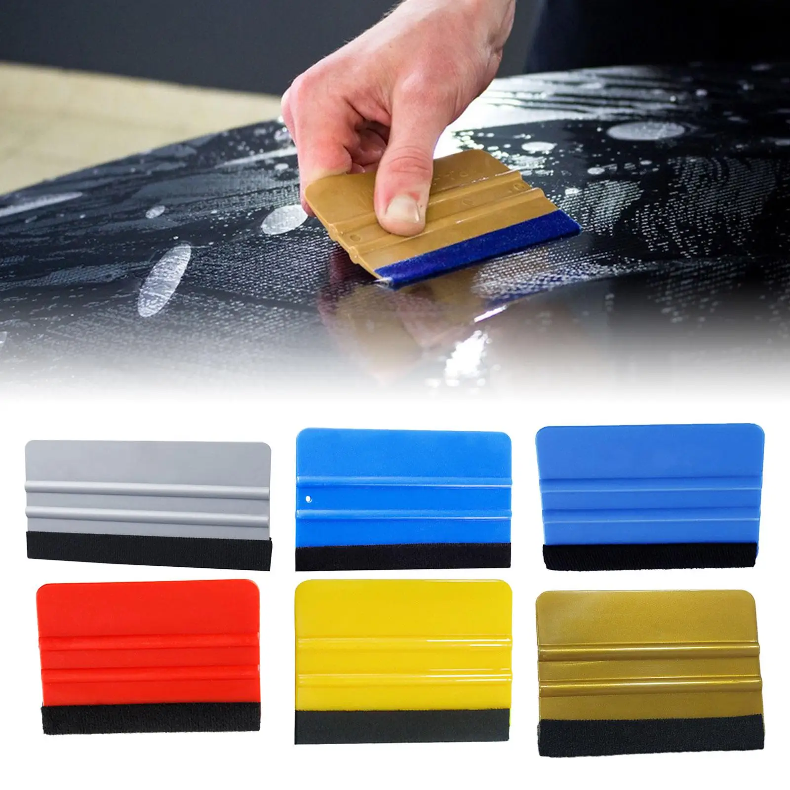 

5 Pieces Car Film Scraper Vinyl Wrap Scraper for Paint Protection Film Wallpaper Pushing Out Bubble Lines Car Wrap Crafts