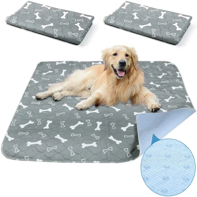 Reusable Pet Dog Pee Pad Washable Puppy Pee Pad Durable Absorbent Diaper Pet Bed Urine Mat Anti-Slip Dog Urine Mats Pet Training