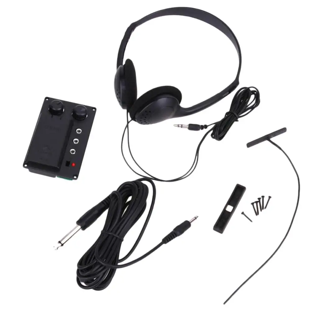 Piezo Violin Pickup EQ Preamp Bundle Headphone Ready Output Cable Electric Violin Parts for 4/4 Use