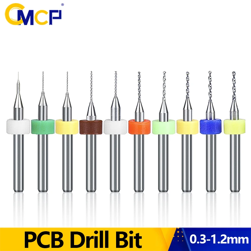 

CMCP 0.3-1.2mm PCB Drill Bit Micro Drill Bit PCB Printed Circuit Board Drilling Tool 1/8'' Shank Carbide Hole Drilling Cutter