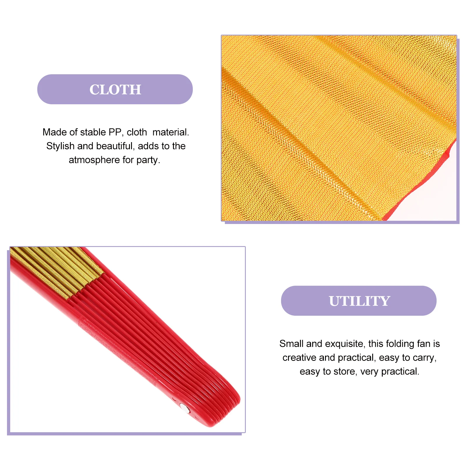 

Large Folding Tai Hand Fan Portable Lightweight Party Festival Stage Performance Folding Fan Wedding Fans Wedding Fans