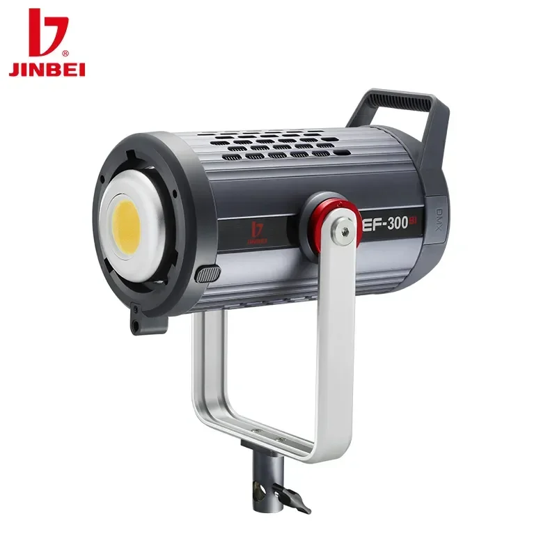 Luz de vídeo LED JINBEI EF-300W BI COB, bi-color 2700K a 6500K, lâmpada de estúdio para fotografia com montagem Bowens, aplicativo, AC/DC, RA97