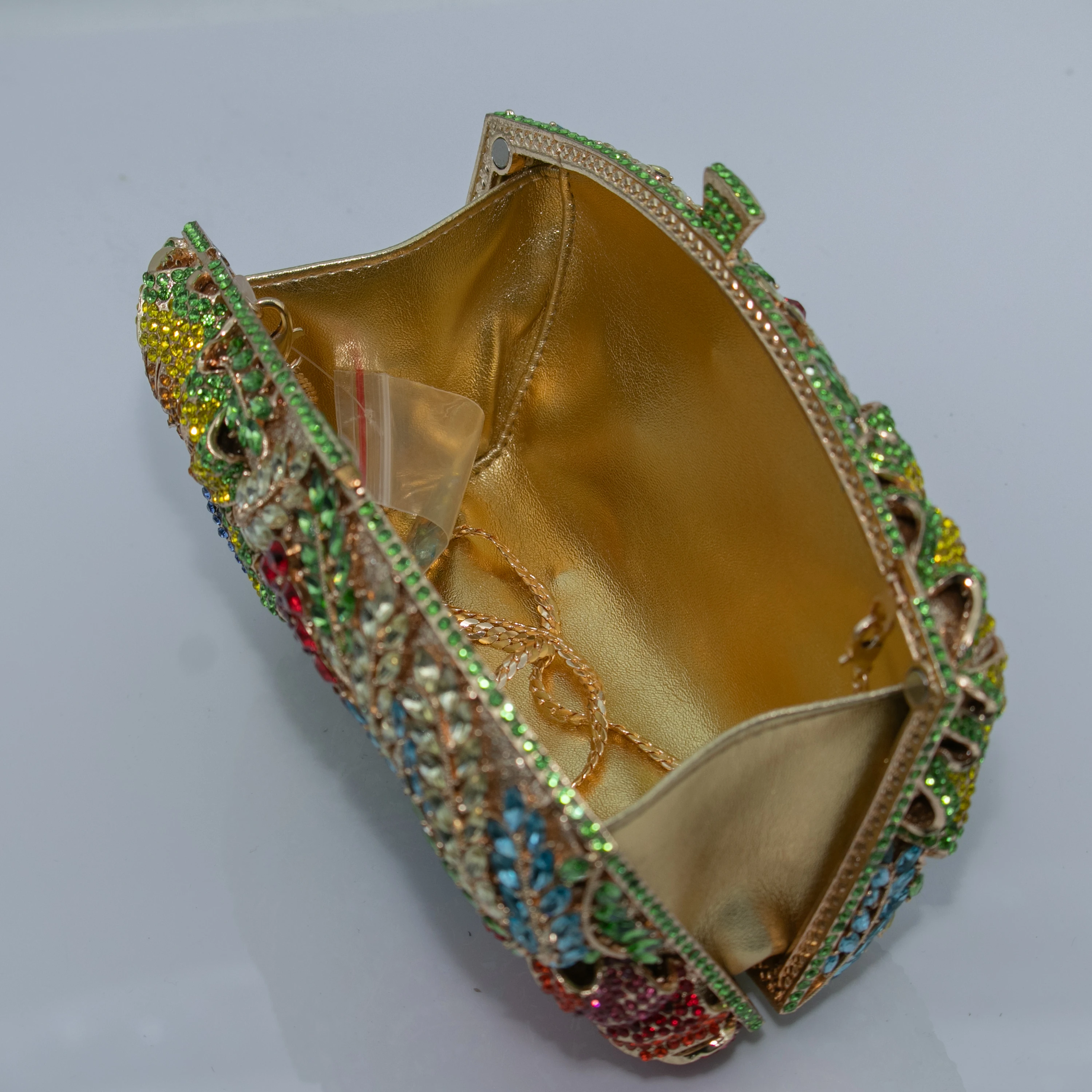 Lady  Color Stone Minaudiere Rhinestone Clutch Crystal Evening Handbag Women Party Prom Bag Bridal Clutches Wedding Purse