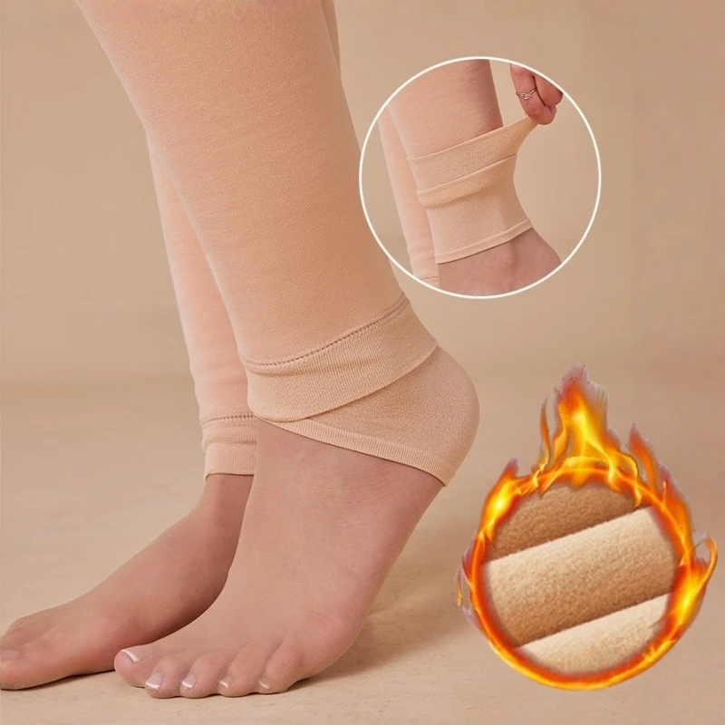 

Women Winter Warm Fleece Shaping Pantyhose Sexy Slim High Waist Tights Stretchy Thermal Velvet Leggings For 10 - 20℃