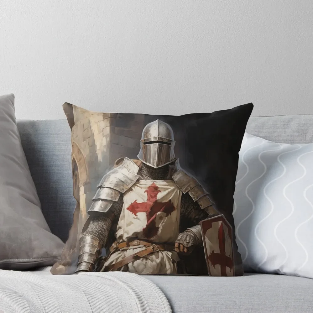 

Knight Templar Throw Pillow luxury sofa pillows Cushion Cover For Sofa Sitting Cushion christmas ornaments 2025 pillow