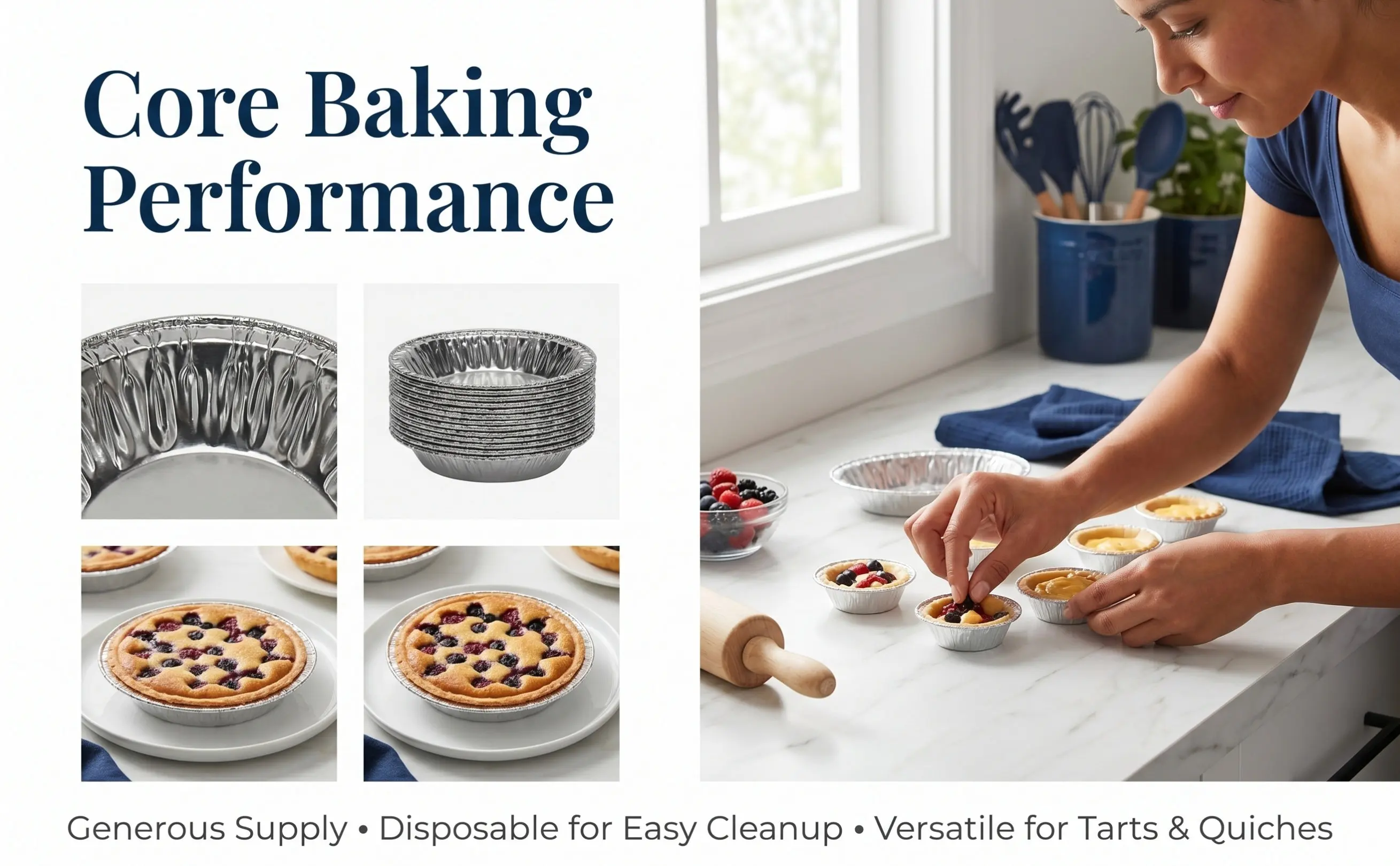 Foil Baking Pans Disposable Cake Halloween Christmas Baking Foil Pan Baking Foil Mold Aluminum Foil Tart Molds 250Pcs