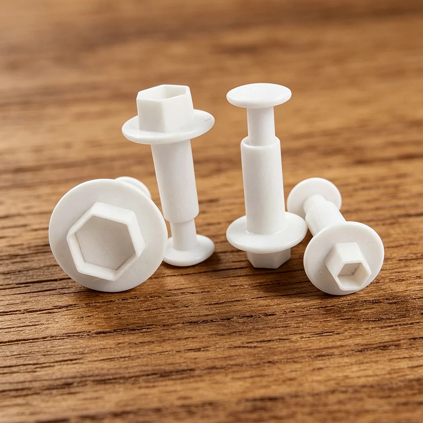 4 Teile/satz Sechseck Form Fondant Kuchen Dekorieren Gum Paste Gebäck Zucker Handwerk Cutter Mold Werkzeuge – Detail 4