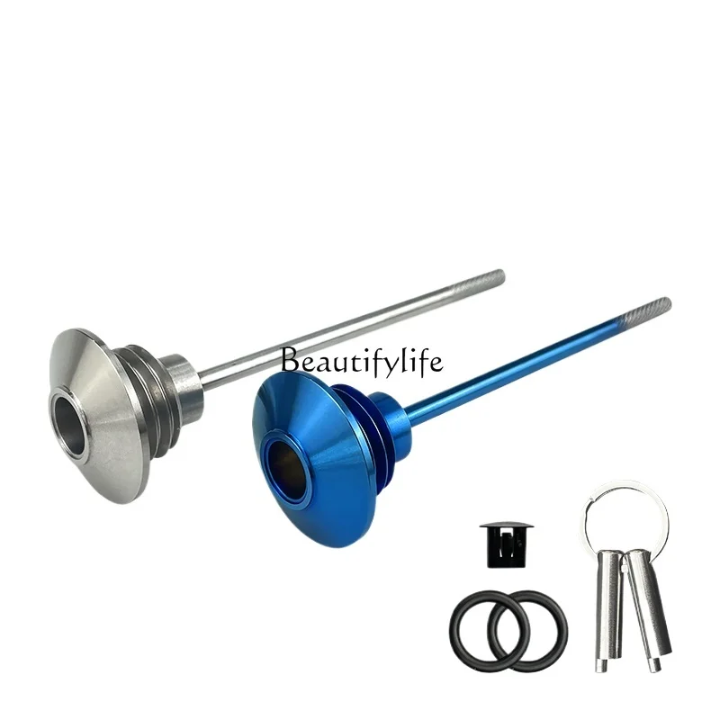 

Modified anti-theft oil dipstick, stainless steel anti-theft oil cover