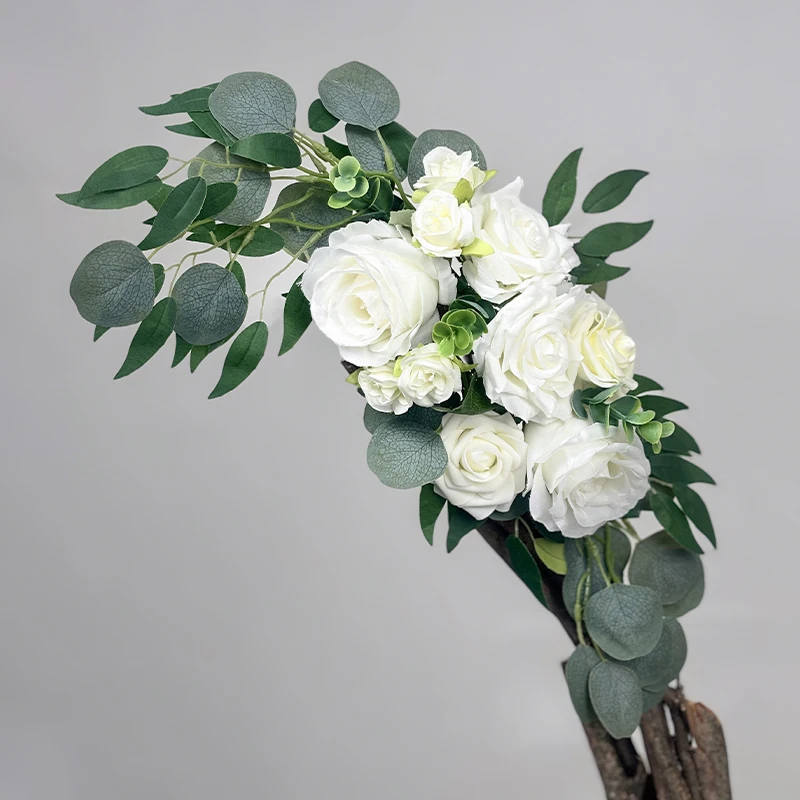 زهرة اصطناعية الزفاف قوس الباب الثلاجة الديكور حفل زفاف عيد الميلاد باب ديكور زينة الزفاف علامة ترحيب