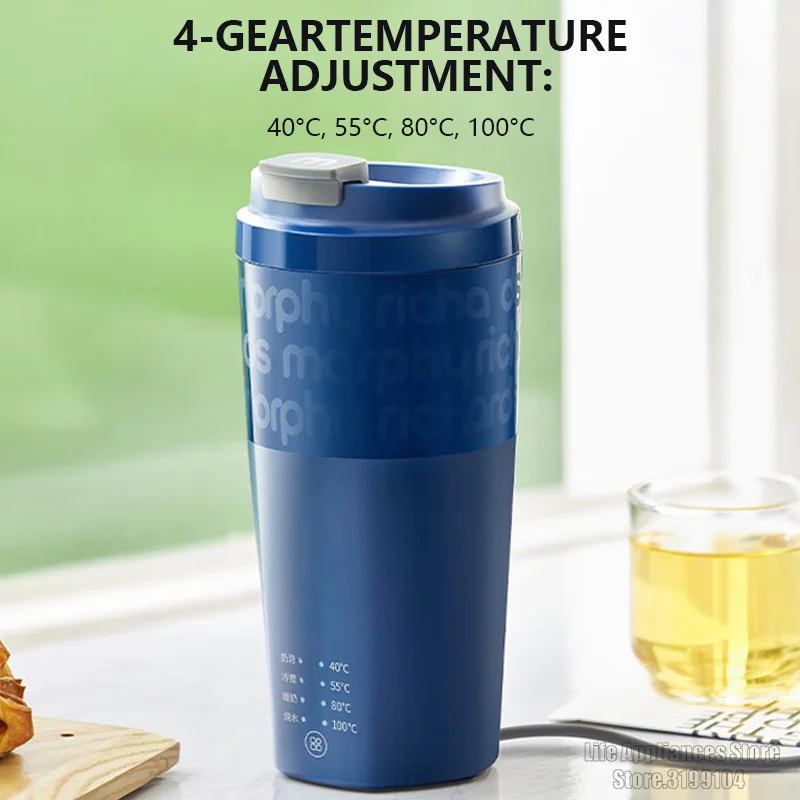 MORPHY RICHARDS ถ้วย teko listrik MR6062แบบพกพาถ้วยน้ำร้อนฉนวนกันความร้อนฟังก์ชั่นการกวนเครื่องตีฟองนมสำหรับกาแฟ