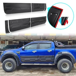 Side Door Body cladding Molding Guards for Ford Ranger 2012-2022 T6 T7 T8 Wildtrak XLT XL XLS Double Cab Models Car Accessories