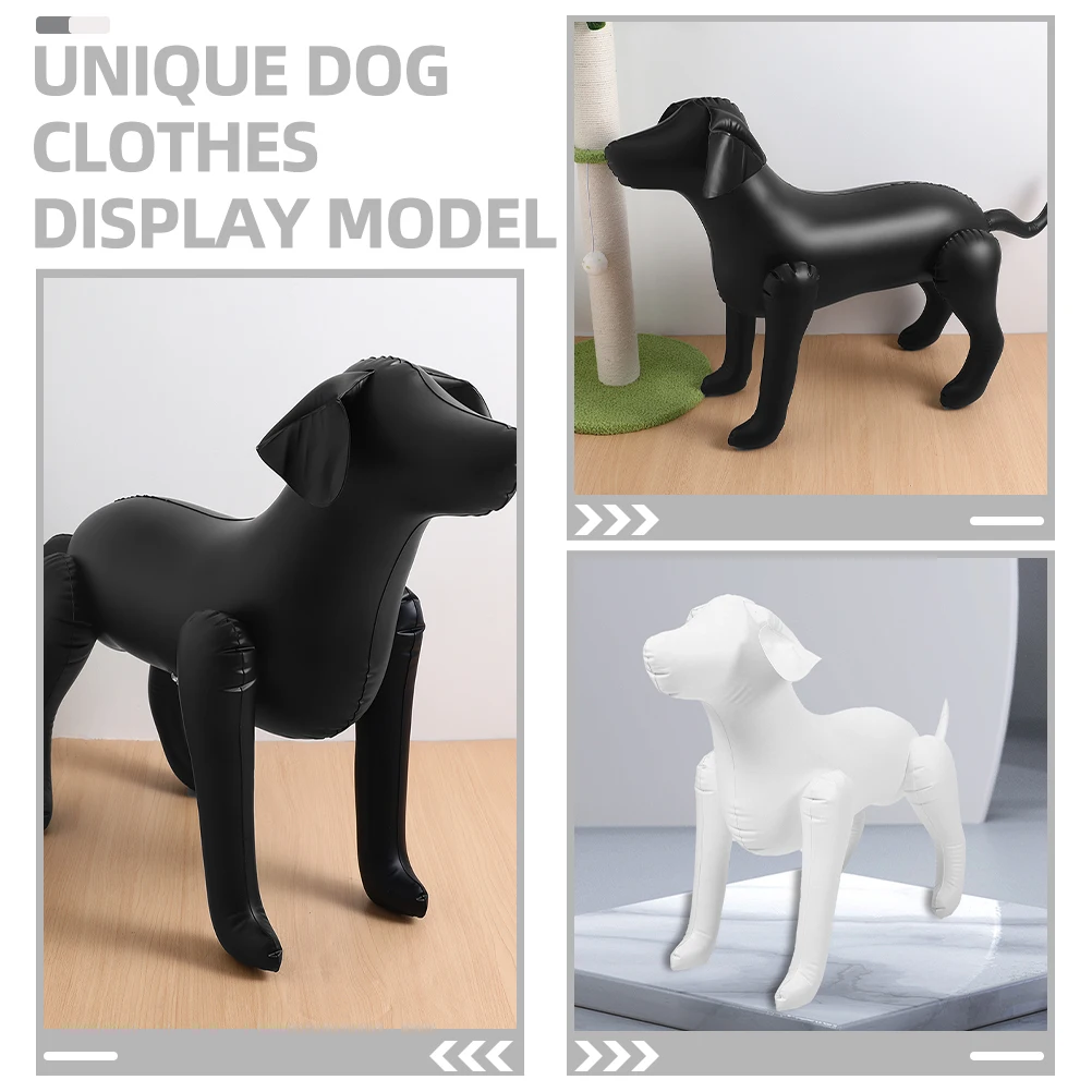 

2pcs Pet Clothing Model Dog Display Mannequin Inflatable PVC Durable Large Design for Pet Shops Reusable Long for Display