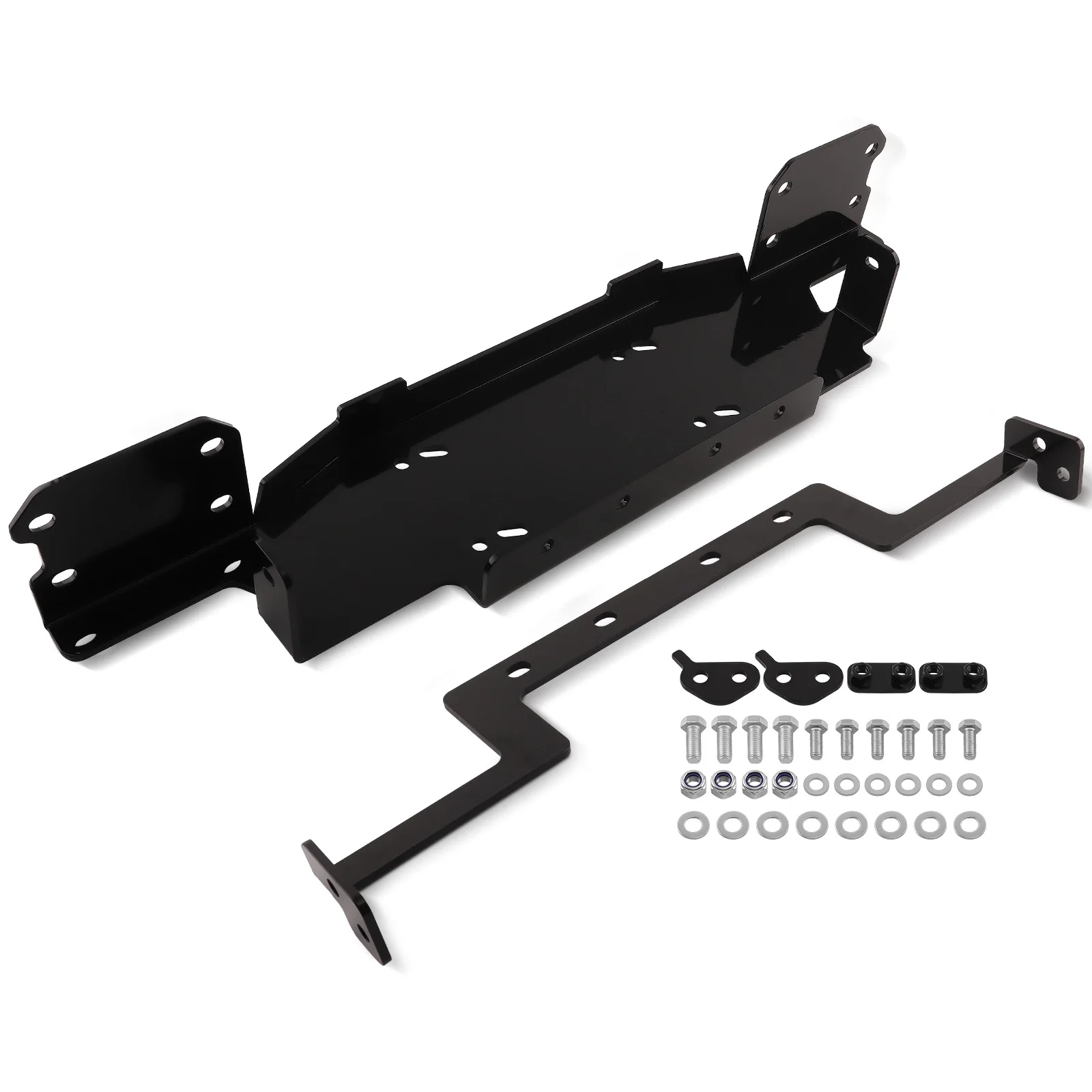 Winch Mount Plate Steel Bumper For 2018+ Jeep Wrangler JL/JLU with For 2020+ Jeep Gladiator JT