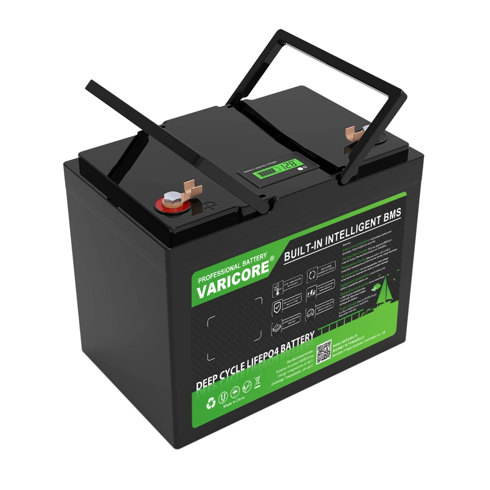 Varicore 12.8v 100ah lifepo4 bateria 12v 4 cordas fosfato de ferro de lítio para carrinho de golfe baterias mais leves do carro 14.6v carregador