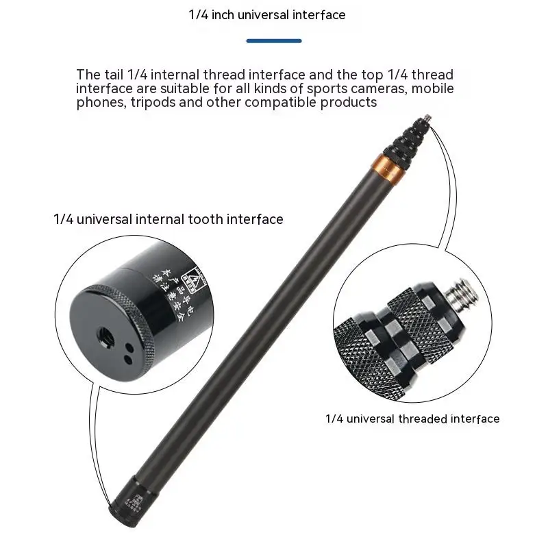 2.9M Sợi Carbon Gậy Chụp Hình Selfie Stick Cho Insta360 1X3 Camera Thể Thao Siêu Dài Gậy Chụp Hình Selfie Stick Tripod Phụ Kiện