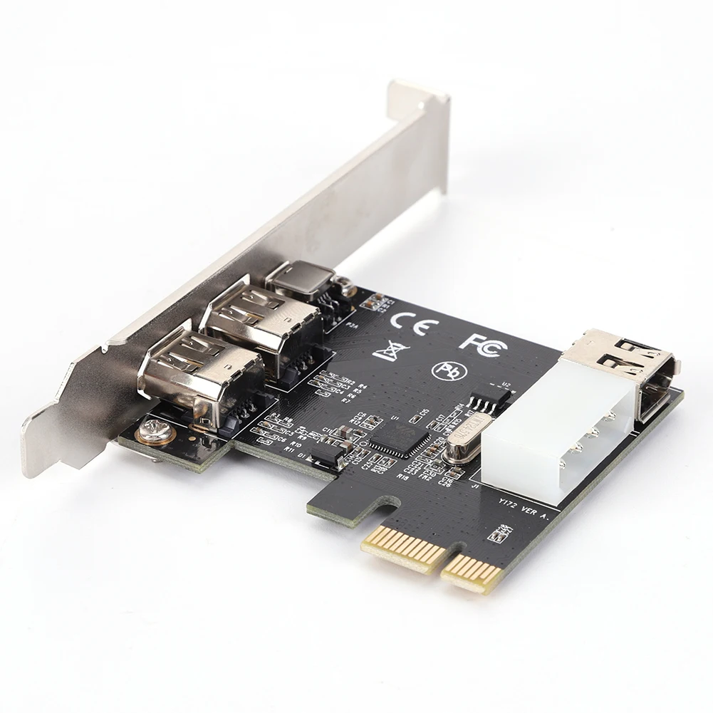 PCI-E 1X إلى 16X 1394 DV بطاقة التقاط الفيديو PCIe 1X IEEE 1394A 4 Port(3 + 1) محول سلك النار مع 6 دبوس إلى 4 Pin IEEE 1394 كابل