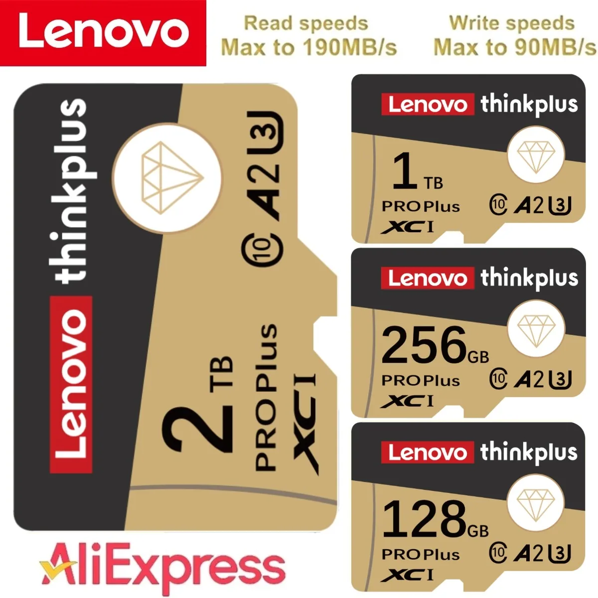 Original Lenovo 2TB Hochgeschwindigkeits-Speicher karte 512GB 256GB 128GB Klasse 10 tf SD-Karte 1TB SD-Speicher karte für Nintendo Switch Phone