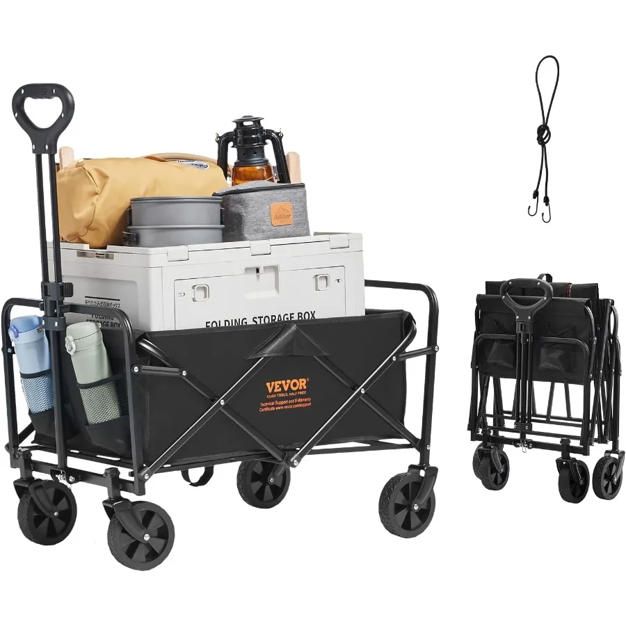 عربة عربة قابلة للطي قابلة للطي بوزن 220 رطل عربات شديدة التحمل قابلة للطي مع عجلات عربة حديقة محمولة خارجية عربة أدوات f