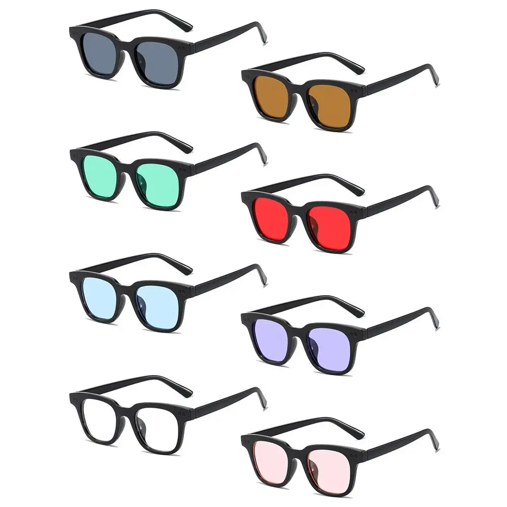 Vintage Square Frame Sunglasses Luxury Retro Ocean Lens Sun Glasses Colorful UV Protection Shades Summer Eyewear