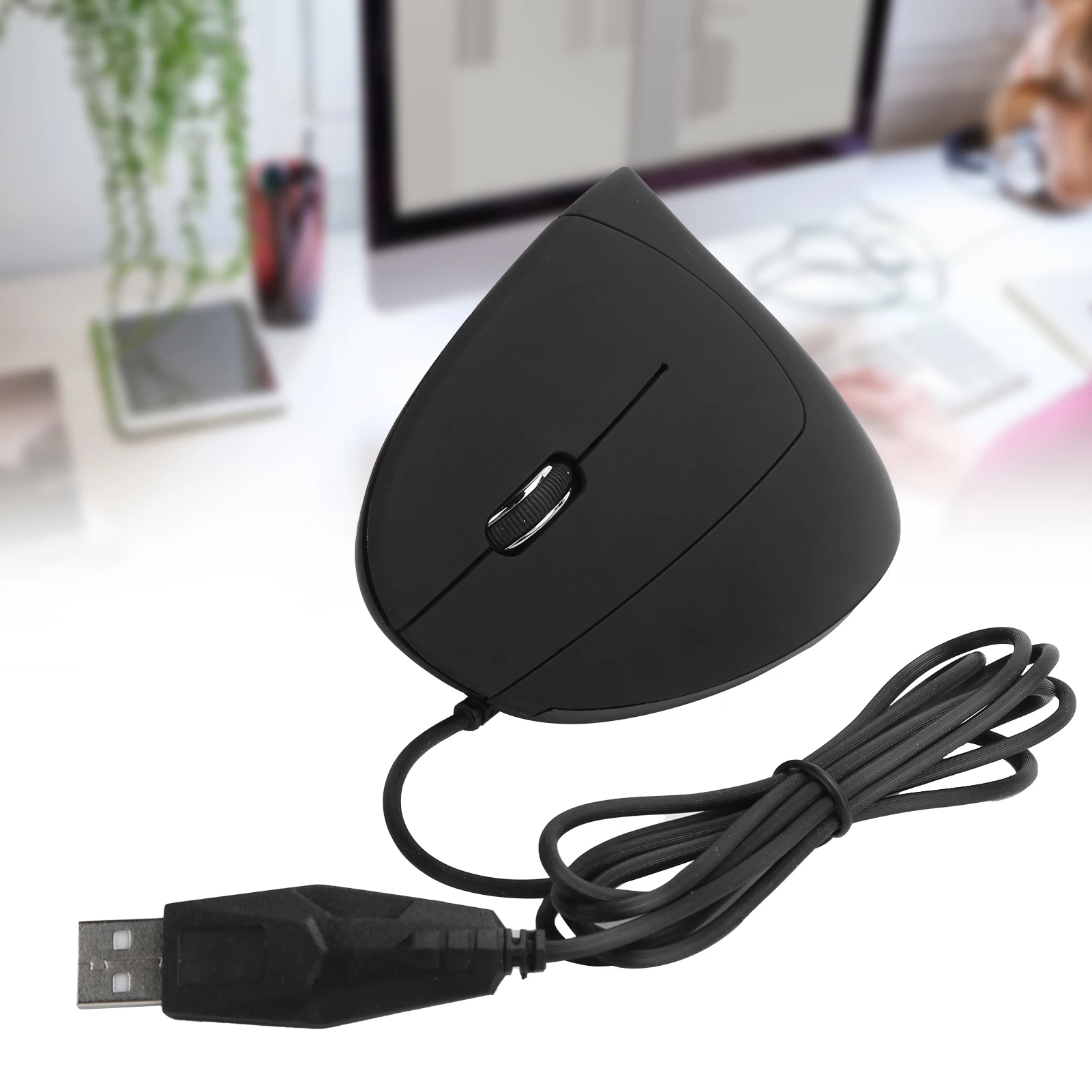 Wired Mouse Left Hand Mouse Vertical Ergonomic DPI Adjustable 800/1200/1600DPI USB Optical for Windows 8/Windows 10 view 3