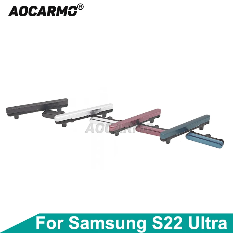 Aocarmo Für Samsung Galaxy S22 Ultra S22U SM-S908 Plus Seitentaste zum Ein- und Ausschalten des Lautstärketasten-Reparaturteils